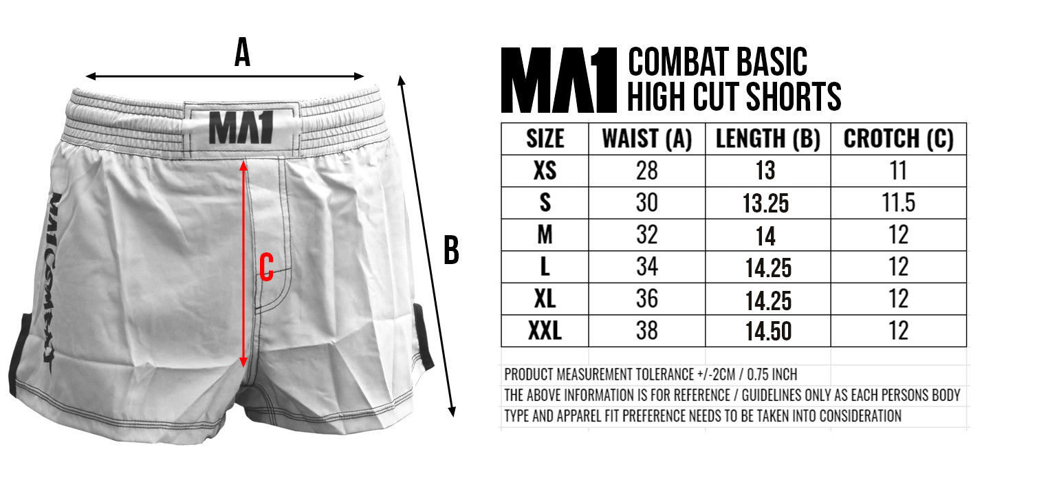 MA1 Custom High Cut MMA Shorts
