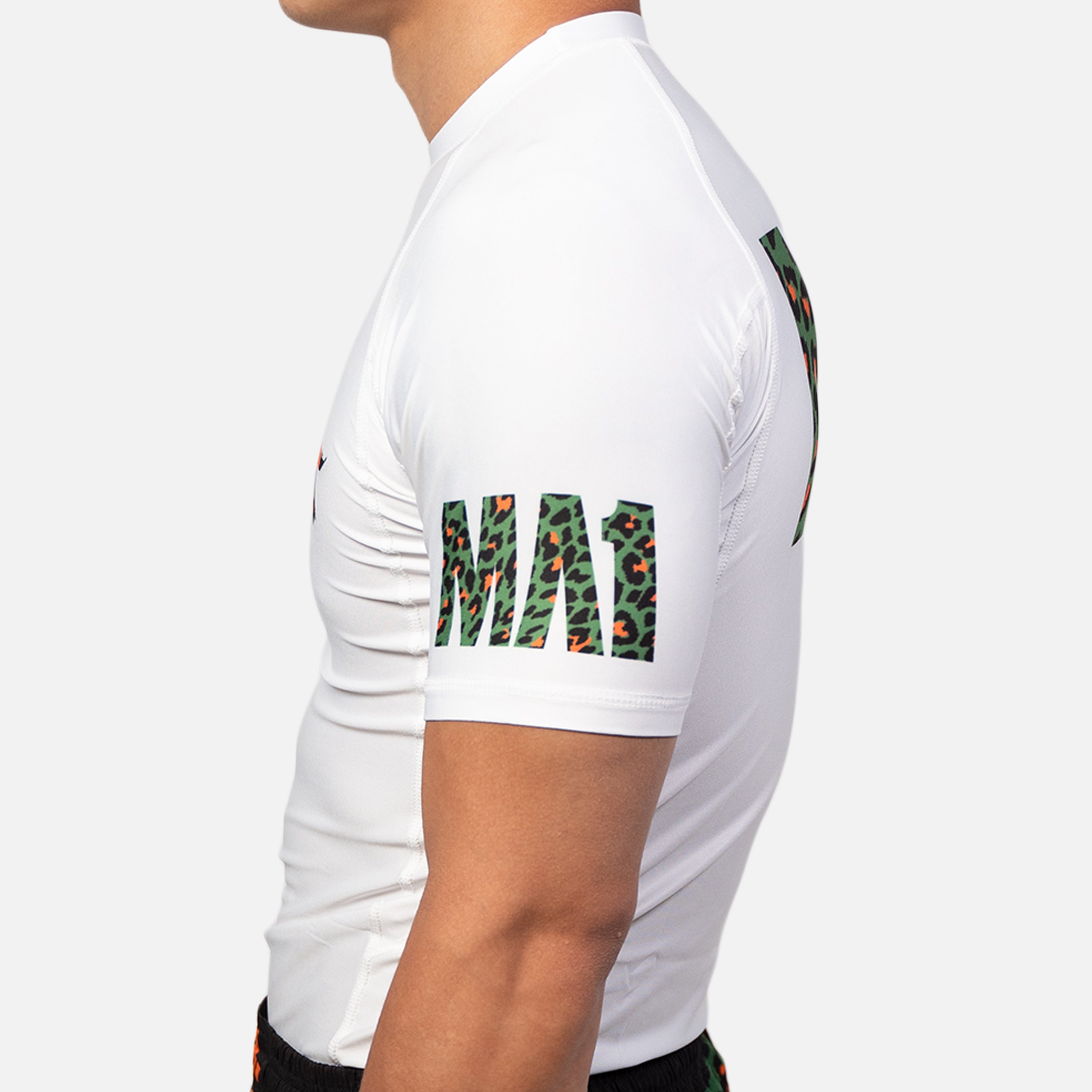 MA1 Craig Jones Tropic Leopard Logo Short Sleeve Rash Guard