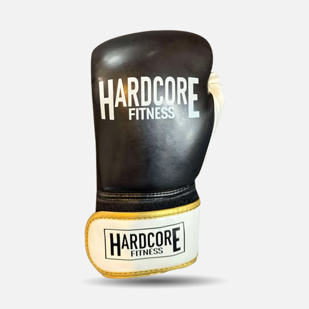 Hardcore gloves - 10oz - Black, White and Gold