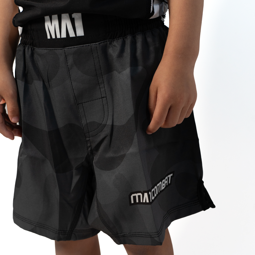 MA1 Kids Camo Basic Cut MMA Shorts