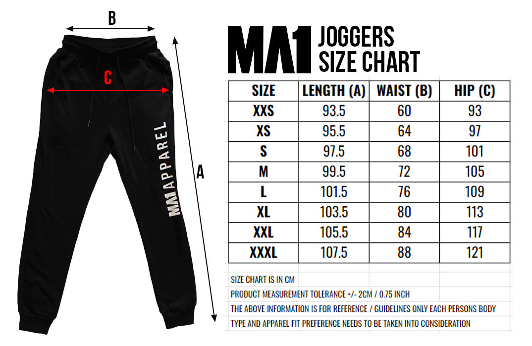 MA1 Combat Black Grey Jogger