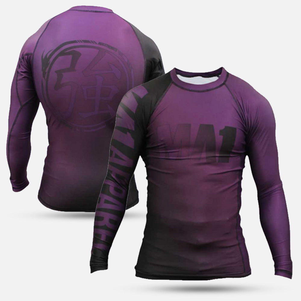 MA1 Long Sleeve Rash Guard - Gradient Purple