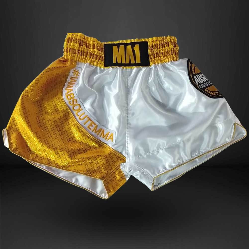 MA1 Thai Made Gold Absolute Thailand Muay Thai Shorts